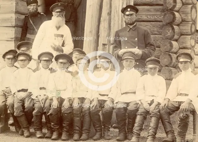 Students of Koturkul'sk School, 1909. Creator: Nikolai Georgievich Katanaev.