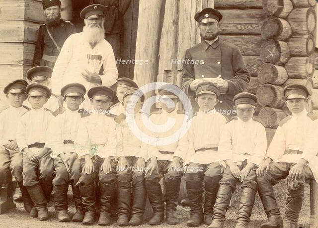 Students of Koturkul'sk School, 1909. Creator: Nikolai Georgievich Katanaev.