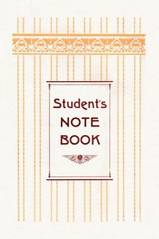 Student's Note Book 1917