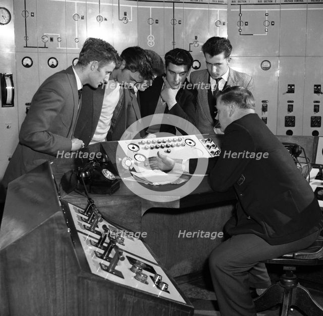 Students visiting Mexborough Power Station, South Yorkshire, 1960. Creator: Michael Walters.