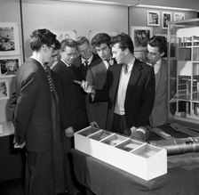 Students visiting Mexborough Power Station, South Yorkshire, 1960. Creator: Michael Walters