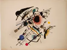 Studie für "Schwarzer Fleck" (Study for "Black Spot"), 1921. Creator: Kandinsky, Wassily Vasilyevich (1866-1944)