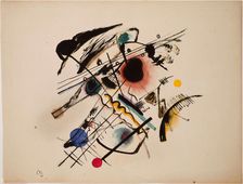 Studie für "Schwarzer Fleck" (Study for "Black Spot"), 1921. Creator: Kandinsky, Wassily Vasilyevich (1866-1944)