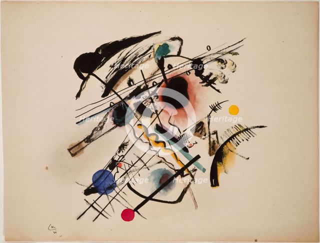 Studie für "Schwarzer Fleck" (Study for "Black Spot"), 1921. Creator: Kandinsky, Wassily Vasilyevich (1866-1944).