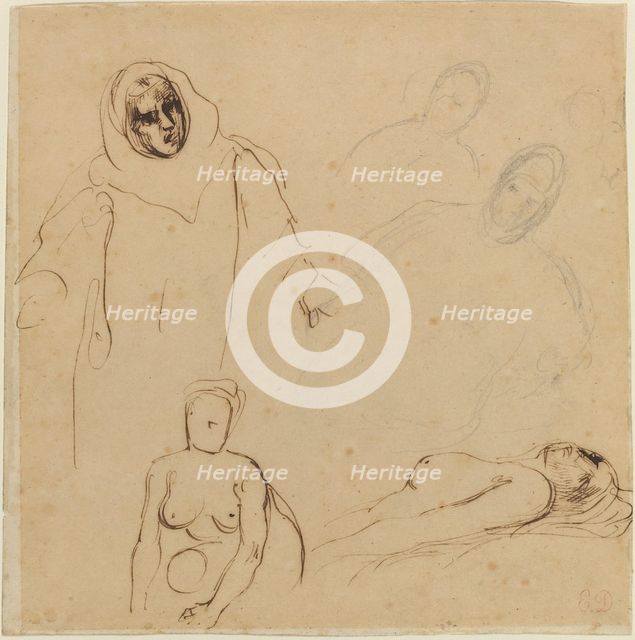 Studies for Christopher Columbus. Creator: Eugene Delacroix.