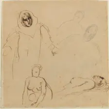 Studies for Christopher Columbus. Creator: Eugene Delacroix