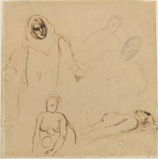 Studies for Christopher Columbus. Creator: Eugene Delacroix
