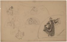 Studies for a Lunette, 1890/1897. Creator: Charles Sprague Pearce