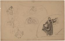 Studies for a Lunette, 1890/1897. Creator: Charles Sprague Pearce
