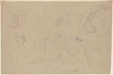 Studies for a Lunette [verso], 1890/1897. Creator: Charles Sprague Pearce