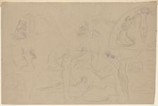 Studies for a Lunette [verso], 1890/1897. Creator: Charles Sprague Pearce