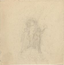 Studies for a Monument with the Crowning of a Figure [recto and verso]. Creator: John Flaxman