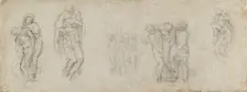 Studies for a Pieta and an Entombment, 16th century. Artist: Michelangelo Buonarroti