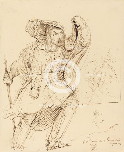 Studies for a Scene from Dante's "Inferno". Creator: George Hayter.
