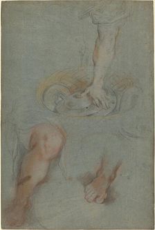 Studies for a Servant in "The Last Supper", c. 1590/1599. Creator: Federico Barocci