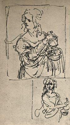 Studies for a St. Mary Magdalene c1480-1482 (1945). Artist: Leonardo da Vinci