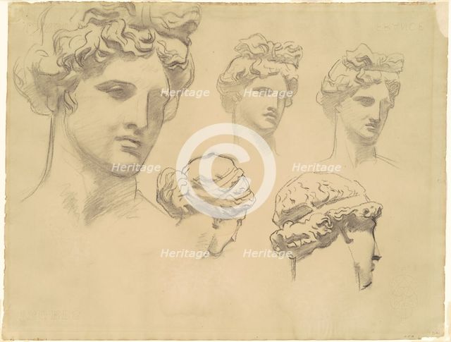 Studies for "Apollo and the Muses", c. 1921. Creator: John Singer Sargent.