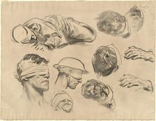 Studies for "Gassed", 1918-1919. Creator: John Singer Sargent