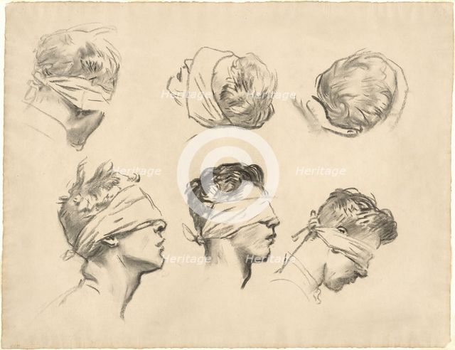 Studies for "Gassed", 1918-1919. Creator: John Singer Sargent.