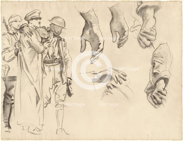 Studies for "Gassed", 1918-1919. Creator: John Singer Sargent.