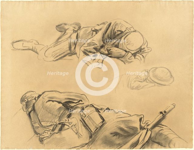 Studies for "Gassed", 1918-1919. Creator: John Singer Sargent.