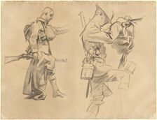Studies for "Gassed" [recto], 1918-1919. Creator: John Singer Sargent