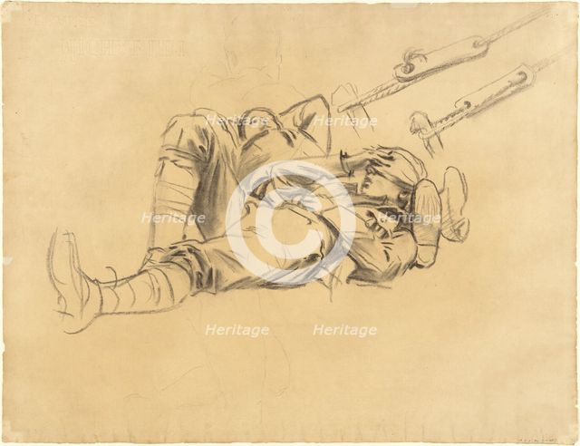 Studies for "Gassed" [recto], 1918-1919. Creator: John Singer Sargent.