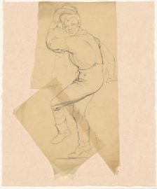 Studies for "Dance on a Stone Boat" and "In the Cornfield", c. 1844. Creator: James Goodwyn Clonney