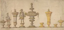 Studies for Decorative Arts Objects, 17th century. Creator: Anon