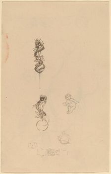Studies for Jewelry Designs [recto], late 19th century. Creator: Beatrix Godwin Whistler