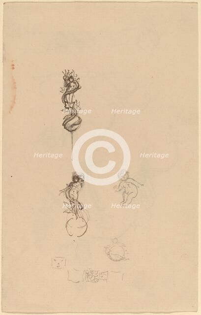 Studies for Jewelry Designs [recto], late 19th century. Creator: Beatrix Godwin Whistler.