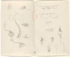 Studies for Jewelry Designs [verso], late 19th century. Creator: Beatrix Godwin Whistler