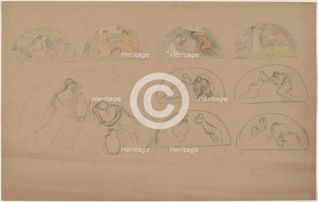 Studies for Lunettes, 1890/1897. Creator: Charles Sprague Pearce.
