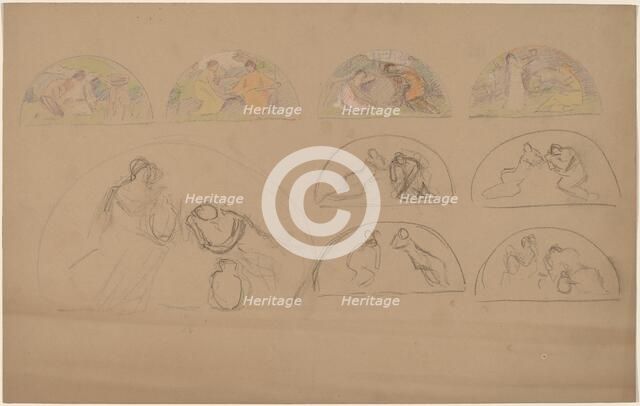 Studies for Lunettes, 1890/1897. Creator: Charles Sprague Pearce.