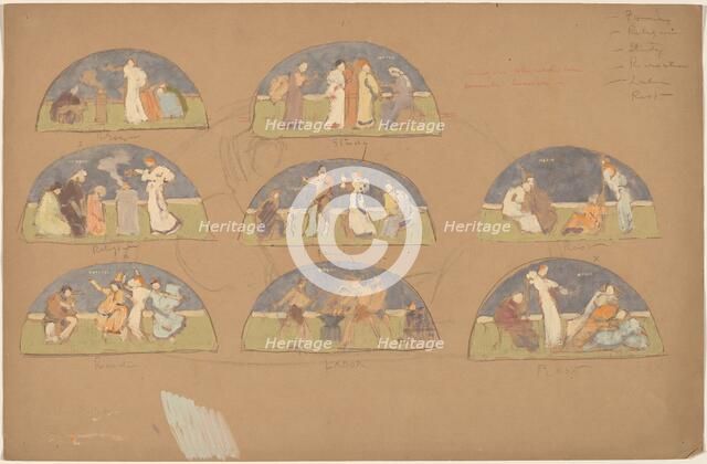 Studies for Lunettes, 1890/1897. Creator: Charles Sprague Pearce.