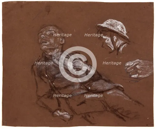 Studies for 'Mametz Wood', c1916. Creator: Christopher Williams.