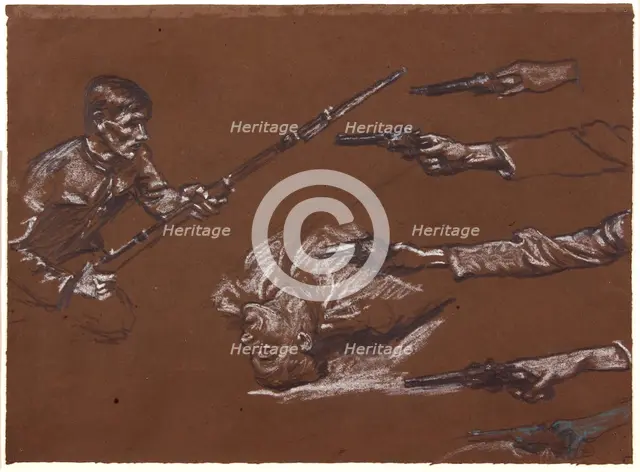 Studies for 'Mametz Wood', c1916. Creator: Christopher Williams.