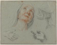 Studies for Saint Anne in "Education of the Virgin". Creator: Agostino Masucci