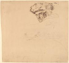 Studies for "Washington Crossing the Delaware" [recto], 1849. Creator: Emanuel Gottlieb Leutze