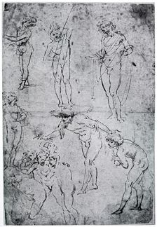 Studies for The Adoration of the Magi 15th century, (1954). Artist: Leonardo da Vinci