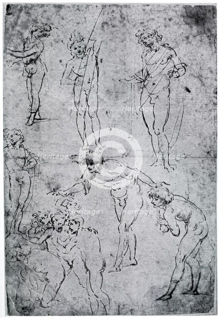 Studies for 'The Adoration of the Magi', 15th century, (1954). Artist: Leonardo da Vinci