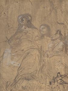 Studies for the Assumption of the Virgin, 1657-60. Creator: Juan Carreno de Miranda