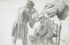 Studies for The Broken Jug by Heinrich von Kleist, 1876. Creators: Heinrich von Kleist, Adolph Menzel