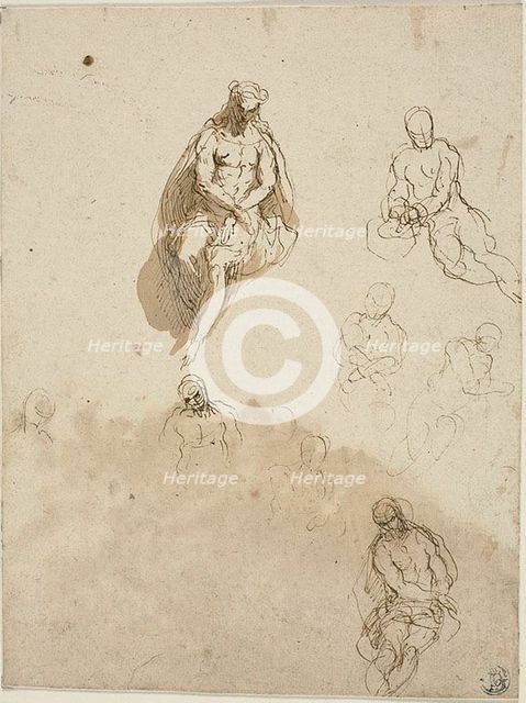 Studies for the Crowning with Thorns, 1592/1600. Creator: Jacopo Palma.