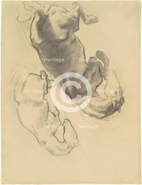 Studies for "The Fall of Gog and Magog", 1903-1916. Creator: John Singer Sargent.