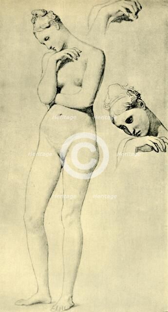 Studies for the figure of Stratonice, c1834-1840, (1943). Creator: Jean-Auguste-Dominique Ingres.
