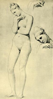Studies for the figure of Stratonice, c1834-1840, (1943). Creator: Jean-Auguste-Dominique Ingres