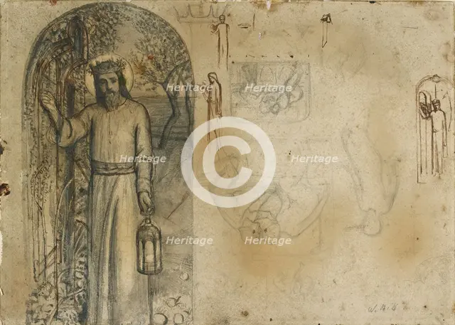 Studies for 'The Light of the World', 1851-1853. Artist: William Holman Hunt.