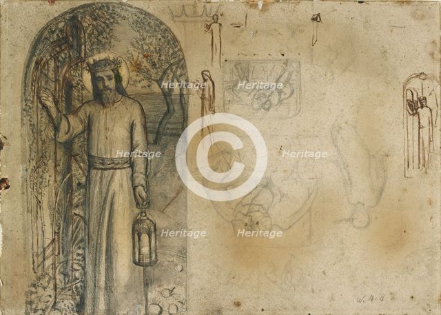 Studies for 'The Light of the World', 1851-1853. Artist: William Holman Hunt.