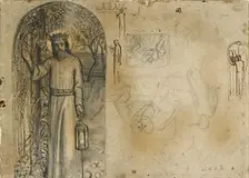 Studies for The Light of the World 1851-1853. Artist: William Holman Hunt